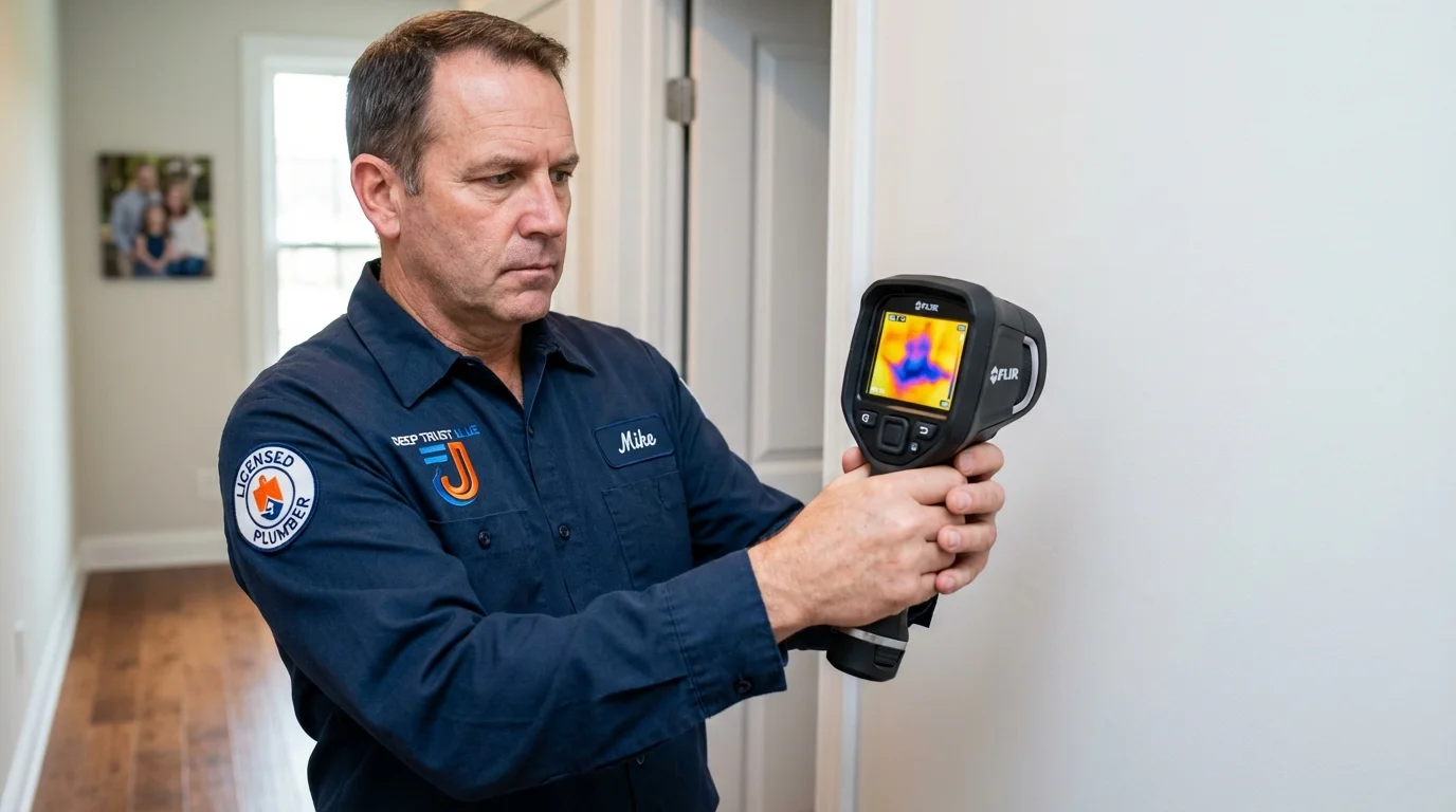 Thermal imaging leak detection by Johns Plumbing LLC in Groveton